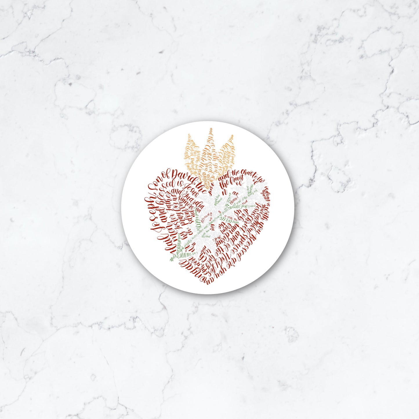 Chaste Heart Sticker