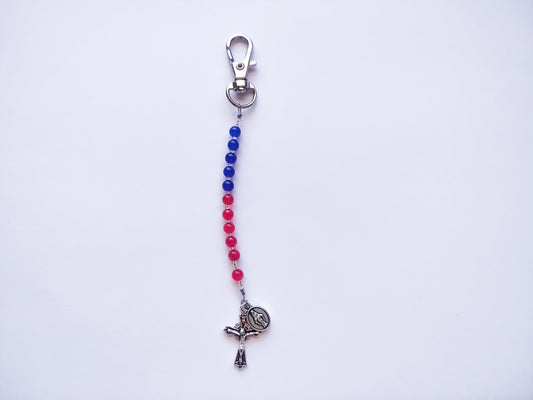 Divine Mercy Rosary Keychain