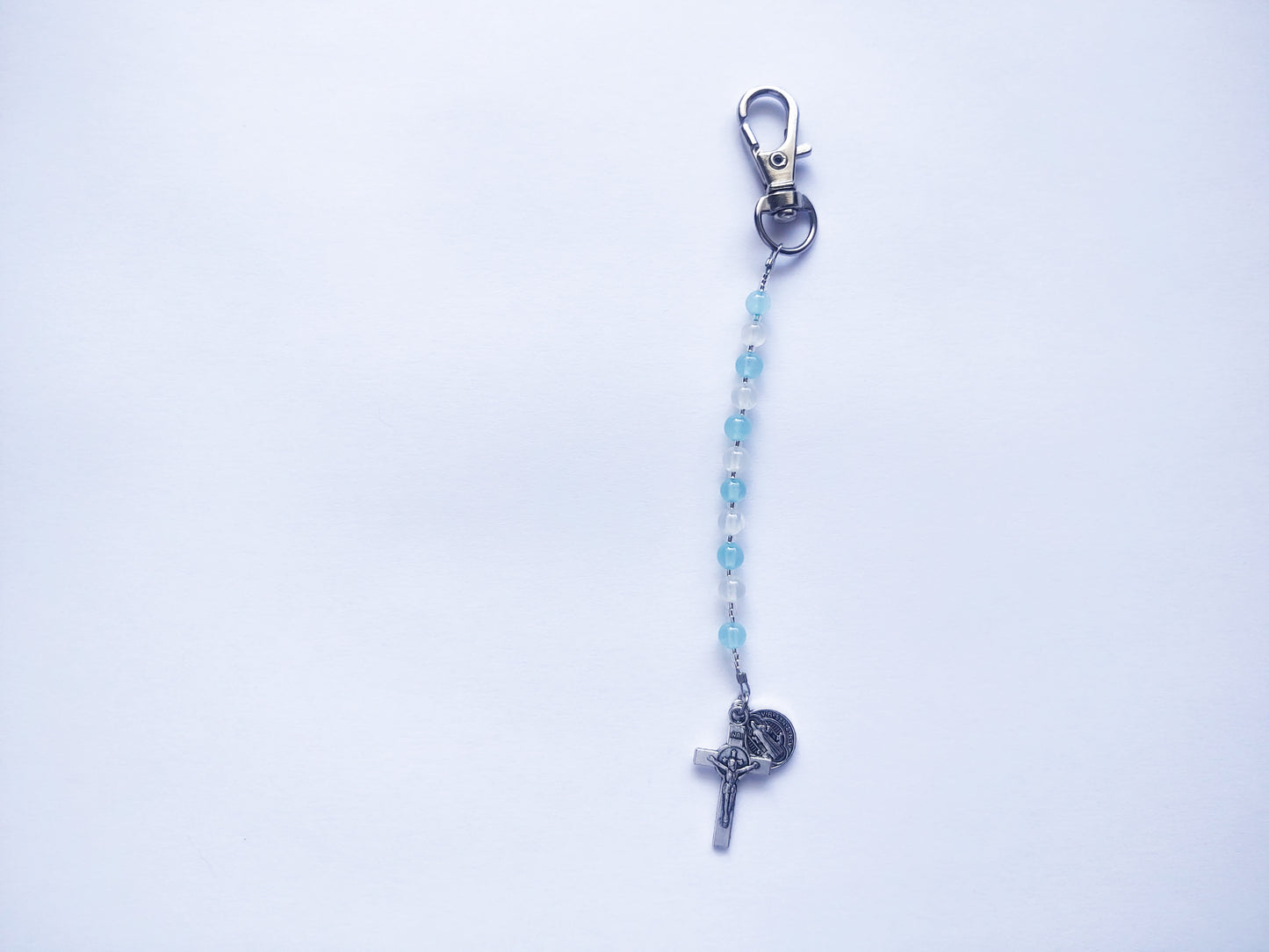 Our Lady of Lourdes Rosary Keychain