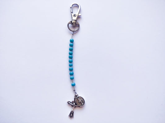 Turquoise Rosary Keychain