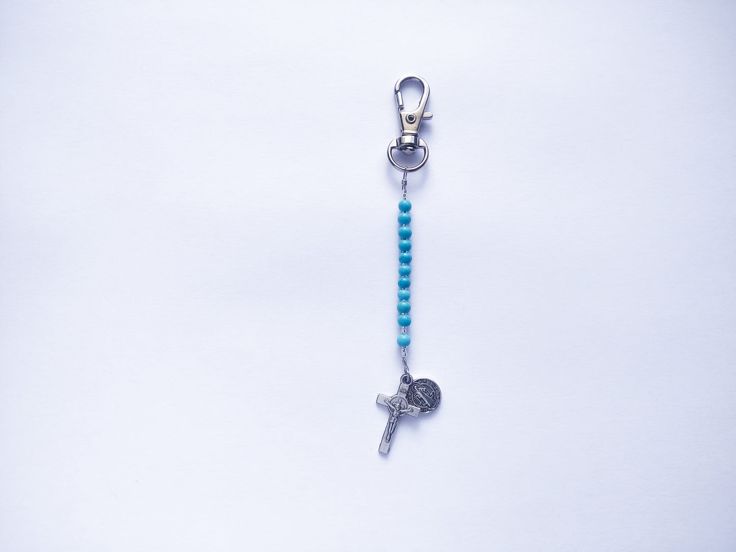 Turquoise Rosary Keychain